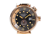 ルイヴィトン K18YG Q1030 タンブールダイビング 自動巻き時計の注目の高価買取実績です。