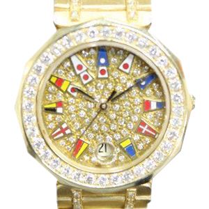 コルム K18 ダイヤモンド装飾 アドミラルズ 腕時計 買取相場例です