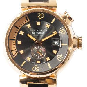 ルイヴィトン Q1030 K18YG タンブール ダイビング 腕時計 買取相場例です