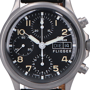 ジン 356 フリーガー パイロットクロノグラフ 手巻き 腕時計 買取相場例です