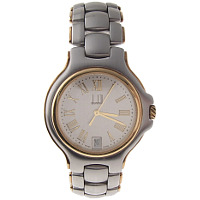 ダンヒル シルバー×ゴールドカラー コンビ クオーツ 腕時計 買取相場例です