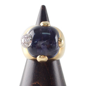 ポメラート 18KT ダイヤ装飾付き パープルストーン リング 買取相場例です
