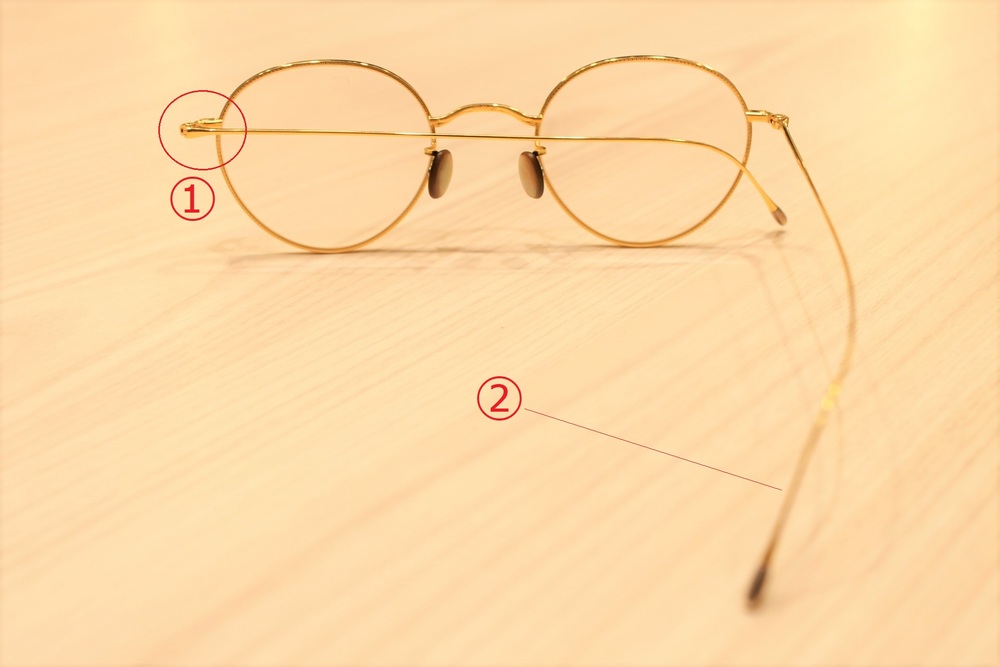 眼鏡のテンプルの畳み方