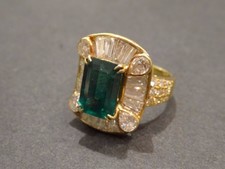 エメラルド（emerald）のリングの買取なら宝石鑑定のエコスタイル六本木店へ状態は