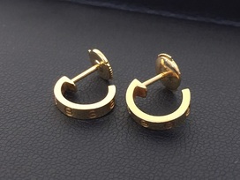カルティエのK18YG ミニラブピアスの買取実績です。