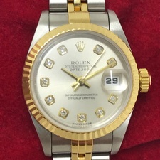エコスタイル広尾店でロレックス（ROLEX）のRef.79173G  デイトジャスト10Pダイヤの自動巻き時計をお買取させていただきました。状態は傷などなく綺麗なお品物でございます。