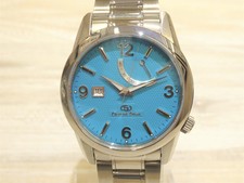 オリエント FD0A-CA　ブルー文字盤　パワーリザーブ　自動巻き腕時計 買取実績です。