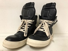 エコスタイル浜松鴨江店でリックオウエンス（RICK OWENS）黒×白　ジオバスケット　スニーカー（通常使用感あり）を買取しました。状態は通常使用感がございます。