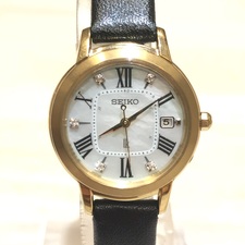セイコールキア（SEIKO LUKIA）の1B22-0CK0  シェル文字盤 5PD 腕時計をお買取させていただきました。銀座で時計買取はエコスタイル銀座本店にお任せください！状態は通常使用感のあるお品物です。