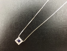 エコスタイル鴨江店にて、ダミアーニの750WG ベルエポック ダイヤ×サファイアネックレスを買取しました。状態は通常使用感のあるお品物です。
