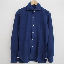 バルバのDANDY LIFE イタリア製 インディゴ ホリゾンタルカラー 長袖シャツをブランド洋服買取のエコスタイル新宿南口店で買取致しました。状態は通常使用感があるお品物です。