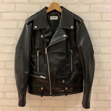 サンローランパリ 372157 14SS ブラック ラムレザー ダブルライダースジャケット 買取実績です。