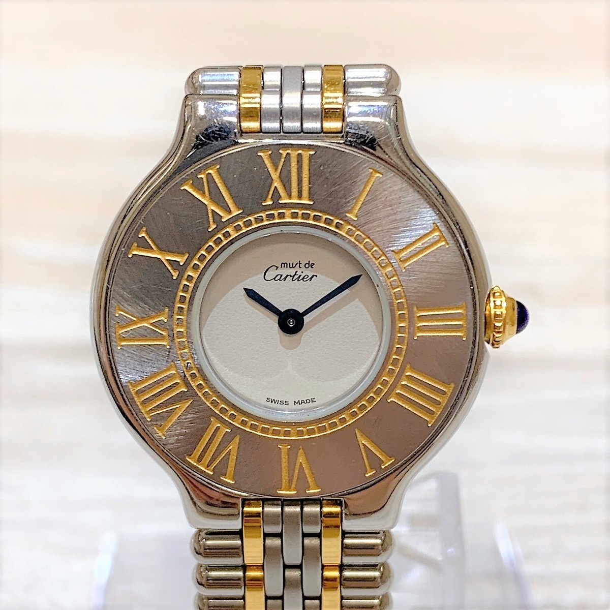 カルティエのマスト21　クオーツ　腕時計　の買取実績です。