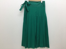 エコスタイル鴨江店にて、マカフィーの18年製 グリーンコットンボイル ラッププリーツスカートを買取しました。状態は通常使用感のあるお品物です。
