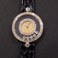 ショパール ハッピーダイヤモンド　5Pダイヤ　クォーツ時計　レディース 買取実績です。