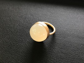 マリハのK18　アースドロップス　ホワイトムーンストーンリングの買取実績です。