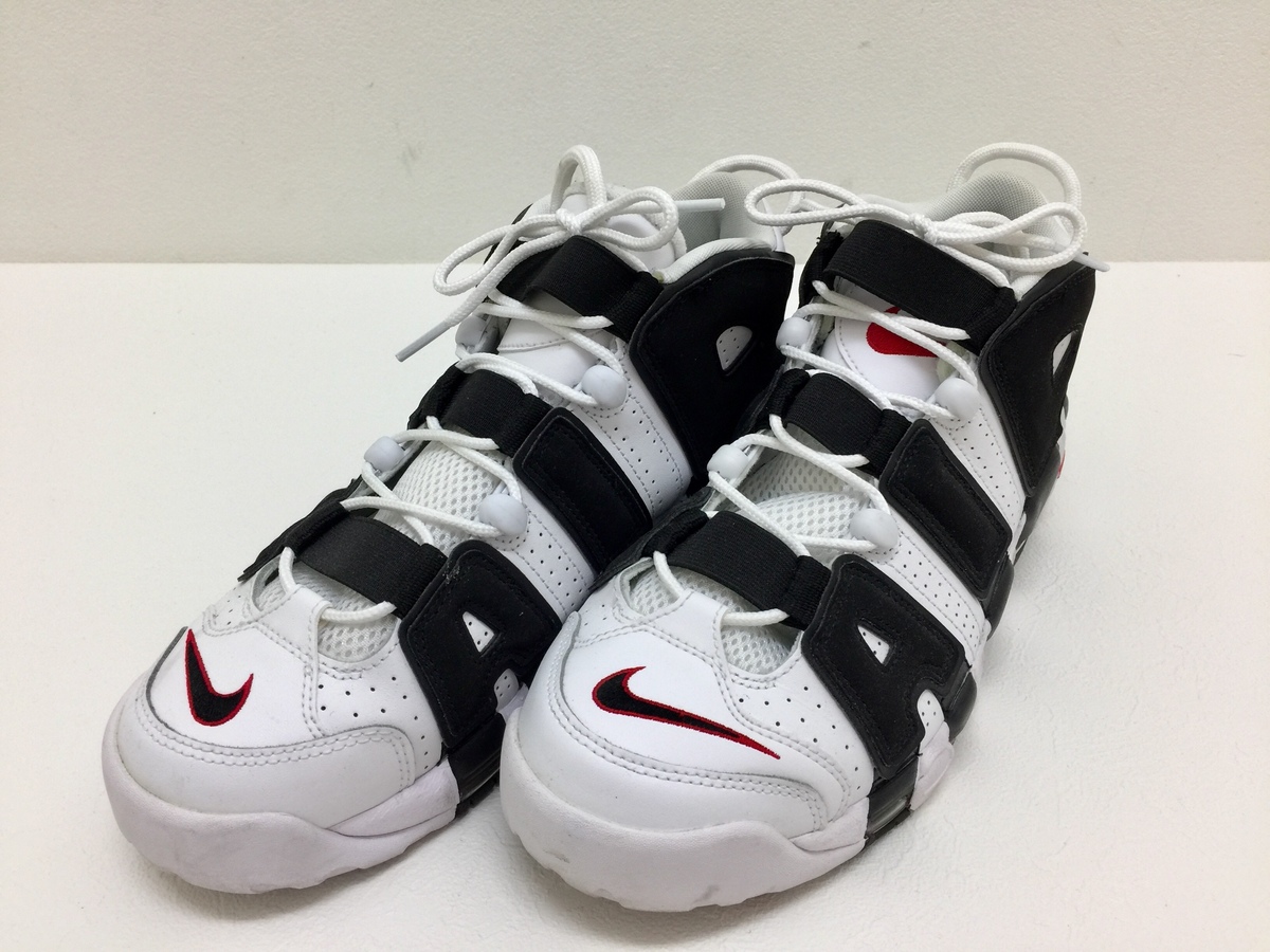 ナイキの414962-105　AIR MORE UPTEMPO　WHITE/BLACK-UNIVERSITY REDの買取実績です。