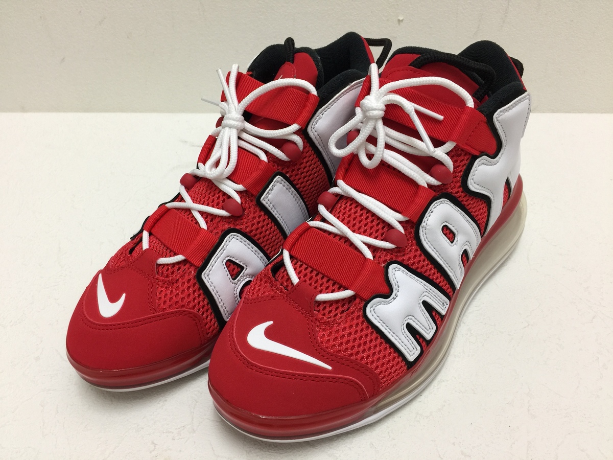 ナイキのCJ3662-600 ユニバーシティ レッド×ホワイト ブラック AIR MORE UPTEMPO 720の買取実績です。