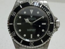 ロレックス 黒 サブマリーナーノンデイト Ref.14060 SS 黒文字盤 自動巻き時計 買取実績です。