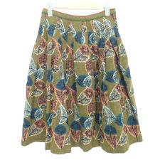 ミナペルホネン ra5839　カーキ　hana no mi　ウール　刺繍スカート 買取実績です。