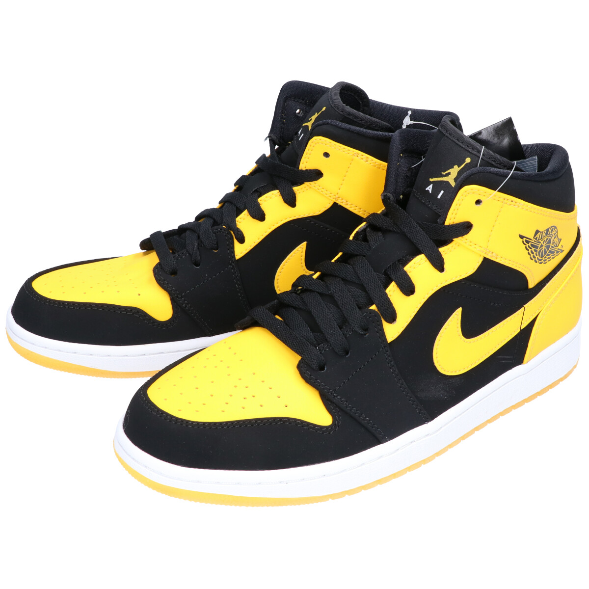 ナイキの554724-035　BLACK/VARSITY MAIZE-WHITE AIR JORDAN 1 MID エアジョーダン1 28cmの買取実績です。