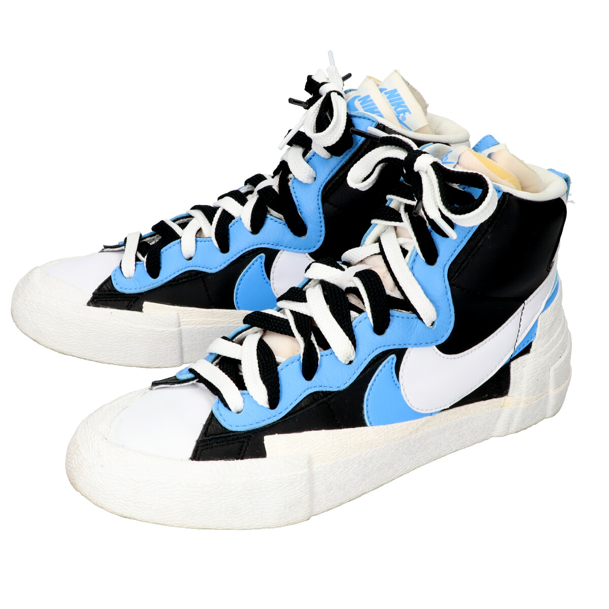 ナイキの×SACAI BV0072-001 BLAZER MID 25cm　BLACK/WHITE-UNIVERSITY BLUEの買取実績です。