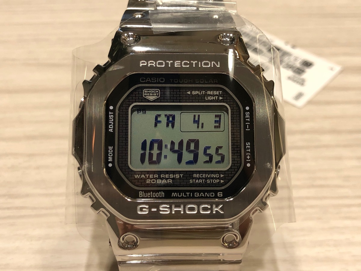 ジーショックのステンレスシルバー GMW-B50000D-1JF クオーツ時計の買取実績です。