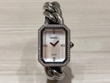 シャネル プルミエール S/S 4Pダイヤ シェル文字盤 H1063 チェーンベルト 腕時計 買取実績です。
