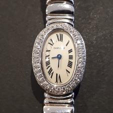 カルティエ WB5095L2  K18WG ダイヤベゼル ミニベニュワール 時計 買取実績です。