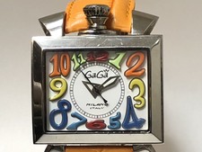 ガガミラノ 白文字盤　ナポレオン　6000.1　自動巻き　腕時計　※社外ベルト 買取実績です。