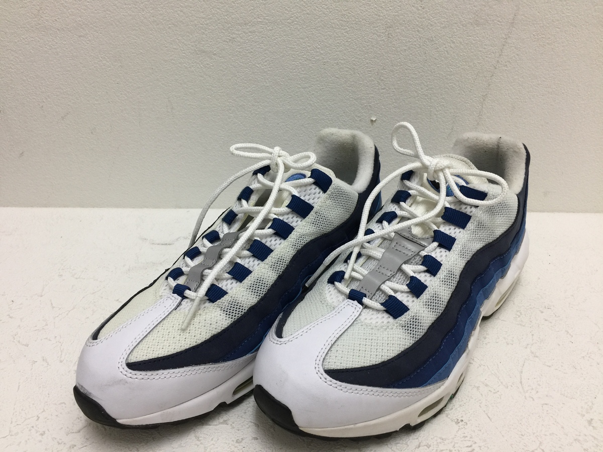 ナイキの554970-131 AIRMAX95 OG WHITE/EMERALD GREEN-COURT BLUE-NEW SLATEの買取実績です。