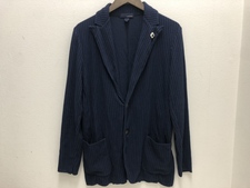 エコスタイル浜松鴨江店で、ラルディーニのJMLJM20のネイビー ストライプのコットンニットジャケットを買取りました。状態は通常使用感があるお品物です。
