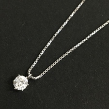 エコスタイル銀座本店で、ノーブランドのPt850素材を使った、0.74ct 1Pダイヤモンド ベネチアンチェーンネックレスを買取いたしました。状態は
