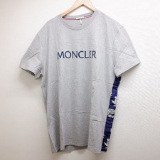 モンクレール D10918026250 グレー ラバーロゴ クルーネック半袖Tシャツ 買取実績です。