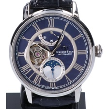 オリエント RK-AM0002L メカニカル ムーンフェイズ レザーベルト 自動巻き 腕時計 買取実績です。