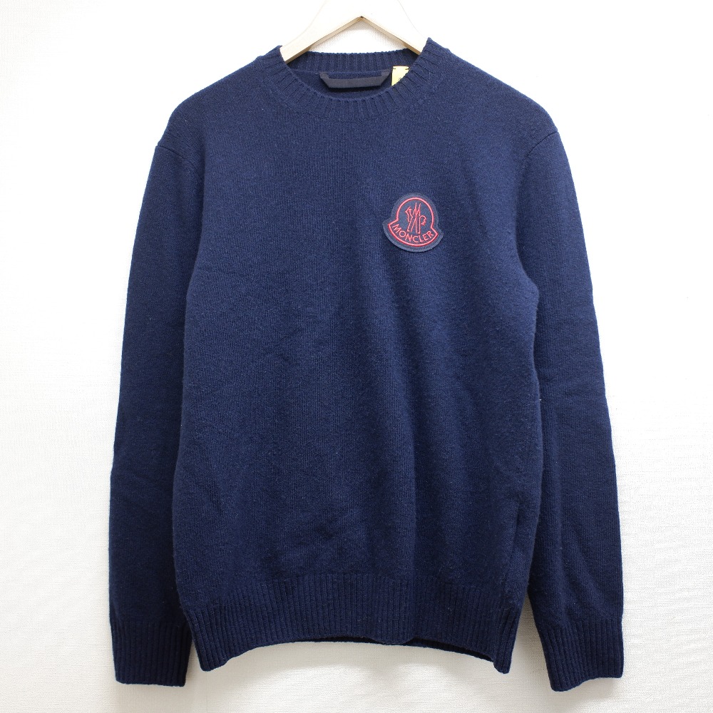 モンクレールの20年製 ジーニアス  GIROCOLLO TRICOT ウール 胸元ロゴワッペン付 クルーネック ニットセーターの買取実績です。