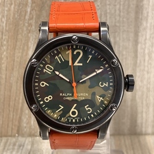 エコスタイル銀座本店で、ラルフローレンのRLR0220711のサファリのクロノメーターのカモ柄のダイアルの45㎜の自動巻きの腕時計を買取ました。状態は綺麗な状態の中古美品です。