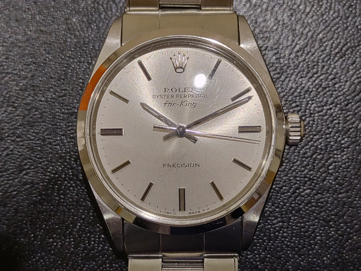 ロレックスの5500 プレシジョン エアキング 手巻き機能付き 自動巻き腕時計の買取実績です。