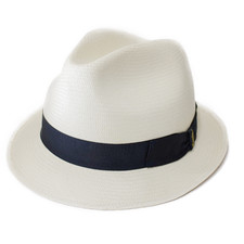 ボルサリーノ オフホワイト×ブラック　黒リボン パナマハット/ 帽子(141055、PANAMA FINE)　 買取実績です。