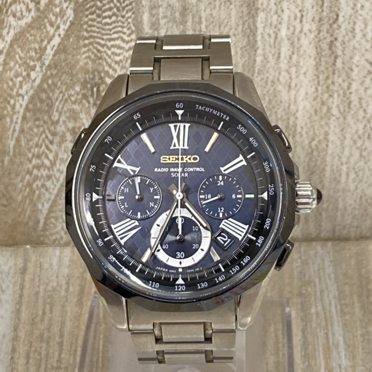 セイコーのSAGA045 8B82-0AD0 ブライツ クロノグラフ ソーラー電波 腕時計の買取実績です。