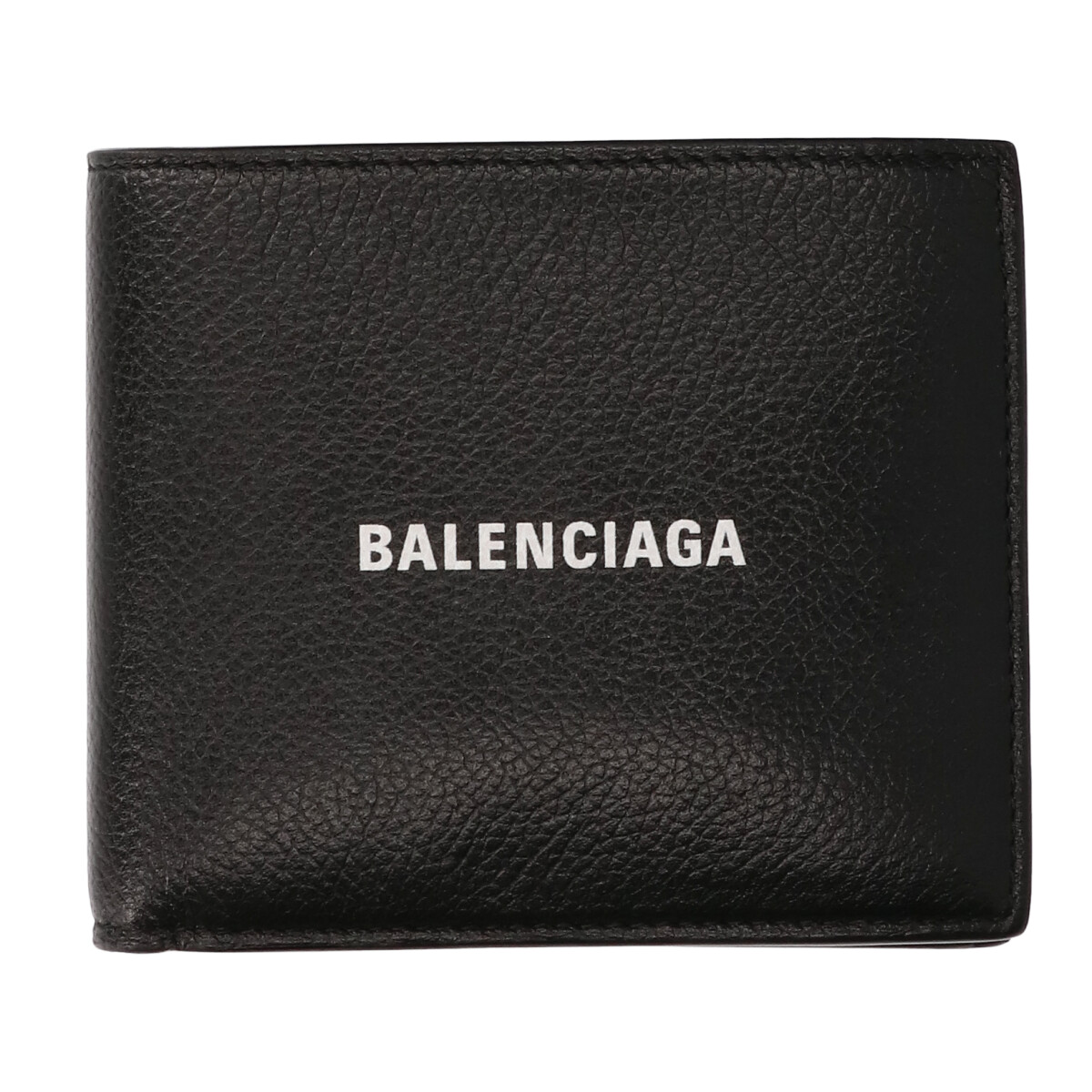 バレンシアガの594315 1IZI3 1090 CASH SO FOLD CO WAL GRAINED CALF ロゴ入り レザー二つ折り財布の買取実績です。