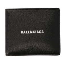 バレンシアガ 594315 1IZI3 1090 CASH SO FOLD CO WAL GRAINED CALF ロゴ入り レザー二つ折り財布 買取実績です。