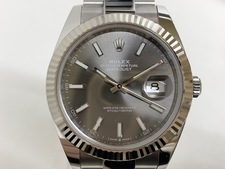 エコスタイル浜松入野店で、ロレックスの126334のランダム品番 デイトジャストのSS×WG グレー文字盤の自動巻き時計を買取りました。状態は通常使用感があるお品物です。