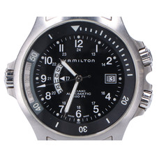 ハミルトン H776151 660Ft カーキネイビー GMT バックスケルトン 自動巻き 腕時計 買取実績です。