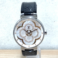 エコスタイル広尾店で、ルイヴィトンのQA019のタンブールのムーンディヴァインのクォーツ時計を買取ました。状態は若干の使用感がある中古品です。