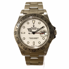 エコスタイル広尾店で、ロレックスのW番の16570のエクスプローラーⅡというモデルの自動巻の時計を買取ました。状態は若干の使用感がある中古品です。