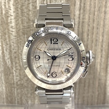 エコスタイル銀座本店で、カルティエの型番がW31029M7のパシャCというモデルのGMT機能が付いた自動巻時計を買取ました。状態は若干の使用感がある中古品です。
