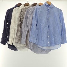エコスタイル大阪心斎橋店の出張買取にて、フィナモレの長袖ボタンシャツ/ドレスシャツ/Yシャツ、計5点セット(無地ｘ3/ストライプｘ1/チェックｘ1)を高価買取いたしました。状態は多少使用感が見られるお品物です。