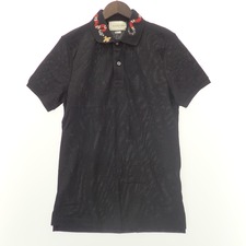 エコスタイル大阪心斎橋店の出張買取にて、グッチの2020年SSモデルである、スネーク×BEE刺繍入り、半袖ポロシャツ(408323、ブラック)を高価買取いたしました。状態は新品未使用品です。