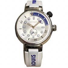 ルイヴィトン QBB175 QA124 タンブール ストリート ダイバー パシフィックホワイト クォーツ 腕時計 買取実績です。